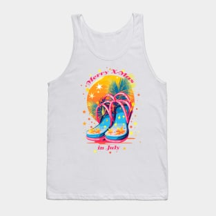 "Beach Bound Booties | "Christmas in July" Flip Flop T-Shirt Tank Top